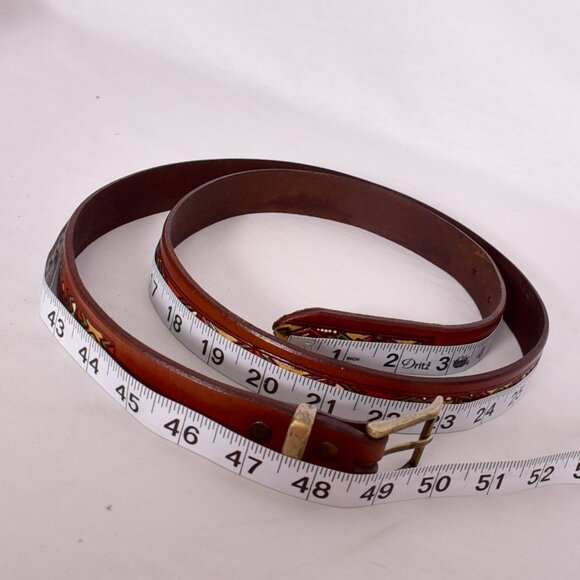 Women s Brown Belt With Aztec Design Size XL - Picture 7 of 7